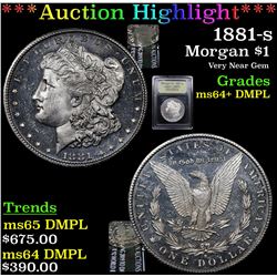 ***Auction Highlight*** 1881-s Morgan Dollar $1 Graded Choice Unc+ DMPL By USCG (fc)