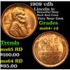 Image 1 : 1909 vdb Lincoln Cent 1c Grades Choice+ Unc RD