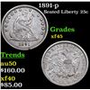 Image 1 : 1891-p Seated Liberty Quarter 25c Grades xf+