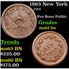 Image 1 : 1863 New York Civil War Token 1c Grades Select Unc BN