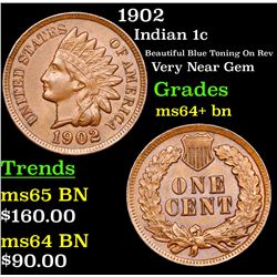 1902 Indian Cent 1c Grades Choice+ Unc BN