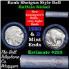 Image 1 : Buffalo Nickel Shotgun Roll in Old Bank Style 'Bell Telephone'  Wrapper 1920 & d Mint Ends
