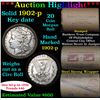 Image 1 : ***Auction Highlight*** Full solid Much Better date 1902-p Morgan silver dollar roll, 20 coins (fc)