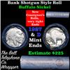 Image 1 : Buffalo Nickel Shotgun Roll in Old Bank Style 'Bell Telephone'  Wrapper 1927 & d Mint Ends