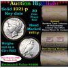 Image 1 : ***Auction Highlight*** Full solid Key date 1921-p Peace silver dollar roll, 20 coins (fc)