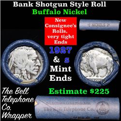 Buffalo Nickel Shotgun Roll in Old Bank Style 'Bell Telephone'  Wrapper 1927 & s Mint Ends