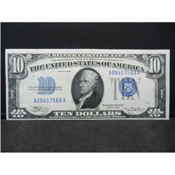 1934 $10.00 Silver Certificate Crisp BU Nice