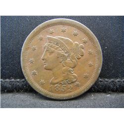 1852 Large Cent VF/XF Scratch on Obverse