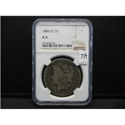 1889 CC Morgan Dollar NGC G04 Key Date
