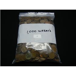 (1000) Wheat Cents in a Bag Many Steel Cents Noted