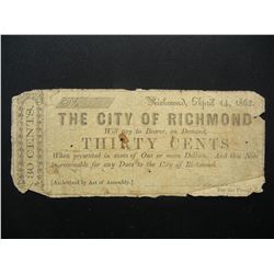 1862 .30 Fractional Note Richmond