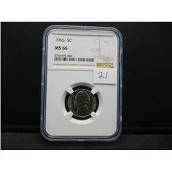1965 Jefferson Nickel NGC MS66