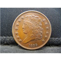 1835 Classic Head Half Cent AU