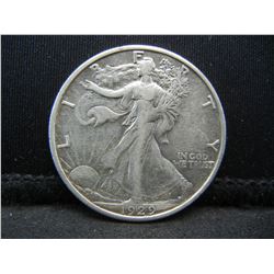 1929 S Walking Liberty Half Dollar AU Scarce in High