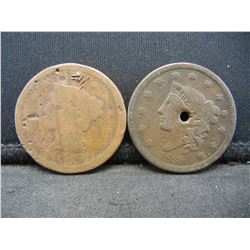 1838+52 Large Cents