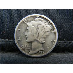 1931 S Mercury Dime Vf