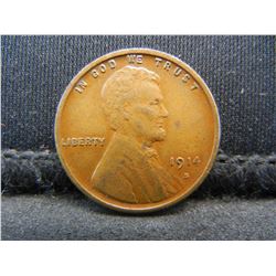 1914 S Lincoln Cent XF/AU Semi key date