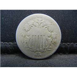 1866 Rays Shield Nickel