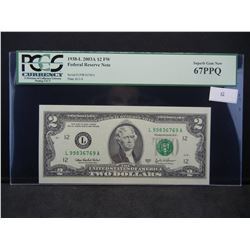 2003A $2.00 Note PCGS 67PPQ
