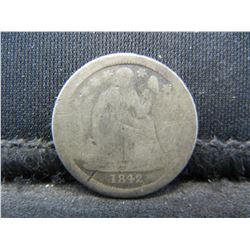 1842 Seated Dime