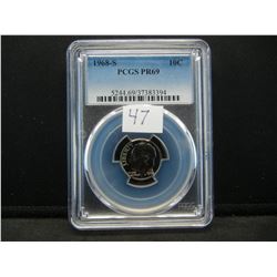 1968 S Rosevelt Dime PCGS PR69