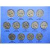 Image 2 : Complete Jefferson Nickel Set 1938-61 In Album