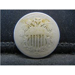 1867 With Rays Shield Nickel