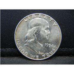 1954 Franklin Half Dollar CH BU Crisp Strike