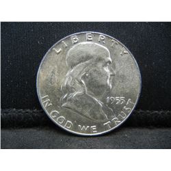 1955 Franklin Half Dollar CH BU Bugs Bunny Nice