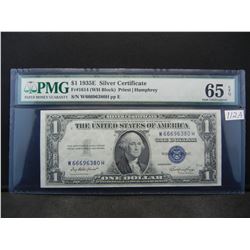 1935 E $1.00 Silver Certificate PMG 65 EPQ Gem