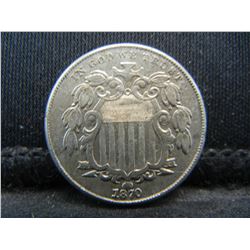 1870 Shield Nickel XF/AU