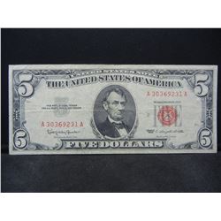 1963 $5.00 Red Seal Note