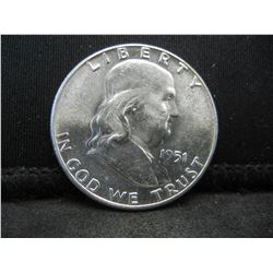 1951 Franklin Half Dollar Gem BU Nice