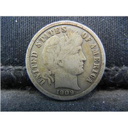 1909 Barber Dime VF