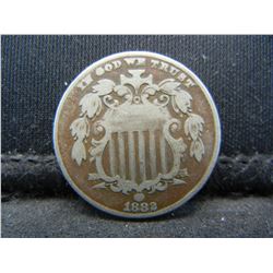 1882 Shield Nickel Strong Details