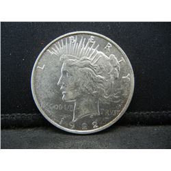 1922 D Peace Dollar AU