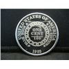Image 1 : One ounce Silver Round Prooflike Very neat. Chain