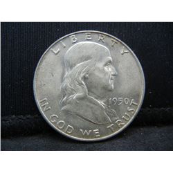 1950 Franklin Half Dollar BU Better Date