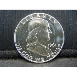1961 Franklin Half Dollar Looks Cameo Very Frosty
