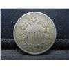 Image 1 : 1867 Rays Shield Nickel VF