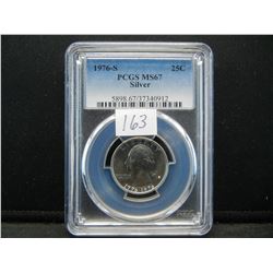 1976 S Silver Bicentennial Washington Quarter PCGS MS67