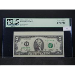 2003A $2.00 Note PCGS 67PPQ