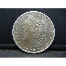 1892 S Morgan Dollar AU+ Semi Prooflike Obverse