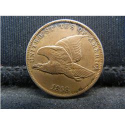 1858 Flying Eagle Cent AU
