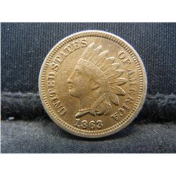 1863 Indian Cent AU
