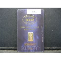 1/2 Gram Gold bar 999.9 Fine Gold