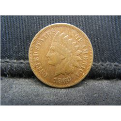 1868 Indian Cent F/VF
