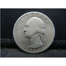1932 S Washington Silver Quarter F/VF Key Date