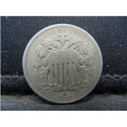 1869 Shield Nickel VF