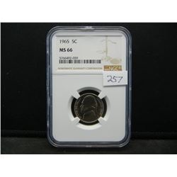 1965 Jefferson Nickel NGC MS66